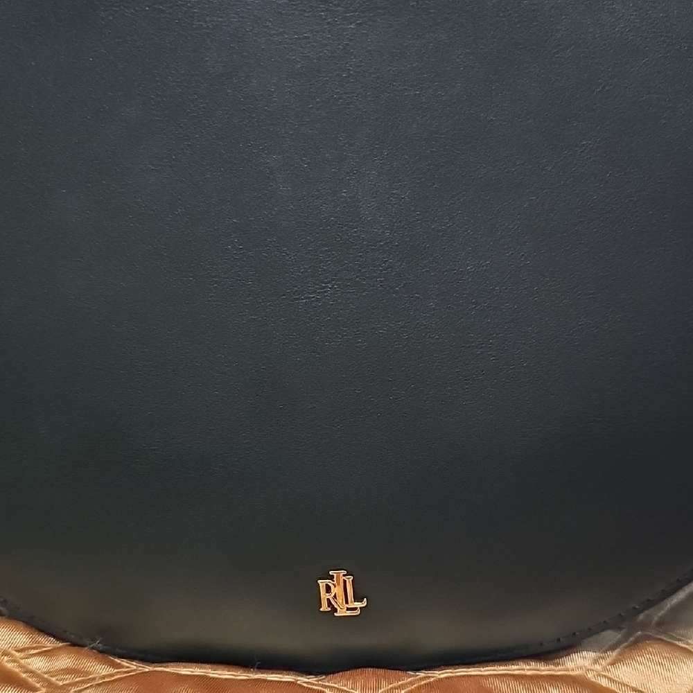 Ralph Lauren Hunter Green and Gold Bag And Coin Pouch